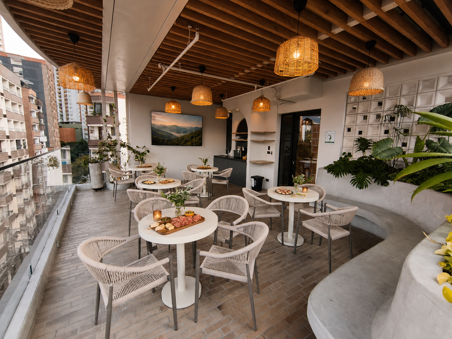 Alquiler de Salón para Eventos en Sabaneta Terraza Hotel Tres Altares